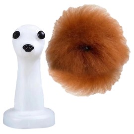 nijimomo Trimming Poodle Model Mannequin Trimmer Practice Base Cut (Brown)