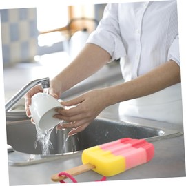 Healeved 3pcs Ice Cream Shaped Washing Sponge Unique Kitchen Scrubber for Dishes Pans and Sinks Durable Cleaning Sponge Strong Water Absorption Easy to Store Fun Design for Every Household