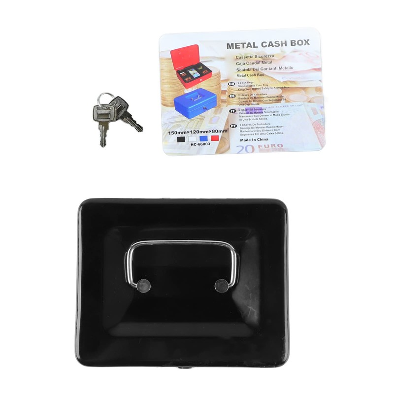 Fireproof Document Box with Key Lock, Secure Storage Box for