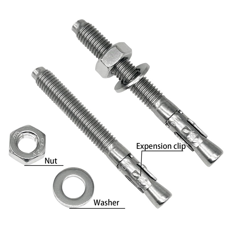 CUKAYO 3/8 Inch x 3-9/16 Inch - 5pcs Wedge Anchor