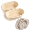 10" Oval Bread Proofing Basket Pack 2 Sourdough Bannetons Bortform