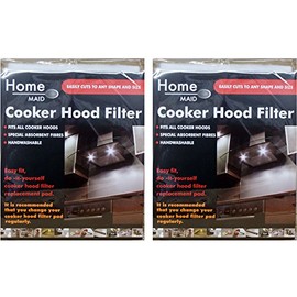 2 x Large Universal Cooker Hood Filter Pad Extractor Fan Handwashable Cut To Size