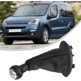 Kit de funda de palanca de cambios de cambio de palanca de cambios de 5 velocidades con agarre cómodo para interior de plástico negro para accesorios de automóvil, calor de invierno, fácil instalación