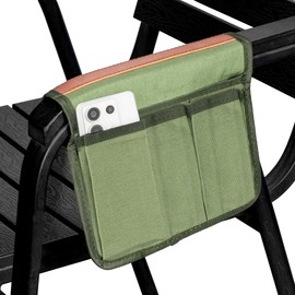 TOCCOOL Chair Armrest Organizer, Camping Armrest Storage Bag, Armrest Hanging Storage Bag, Suitable for Beach, Fishing, Hiking, Picnic (Green 2 Pcs)