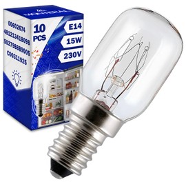 10 Stück Glühbirne E14 für Kühlschrank 15W 230V Kühlschranklampe mit dem Originalcode 481213418098 für Whirlpool 00602674 602674 für Bosch - MONTERAL