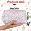LIQWEI 2 Stück Gesteppte Kosmetiktasche, Blumenmuster Kulturtasche, Reise Waschtasche Tragbare