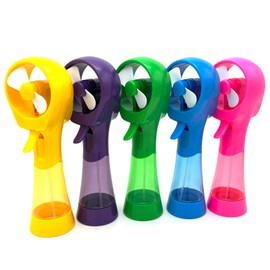 BJPEY Outdoor Personal Water Misting Fan Handheld Battery Operated Cooling Fans Portable Mist Spray Fan for Sports Travel Beach (Green)