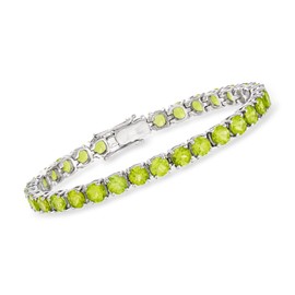 Ross-Simons 16.00 ct. t.w. Peridot Tennis Bracelet in Sterling Silver. 7 inches