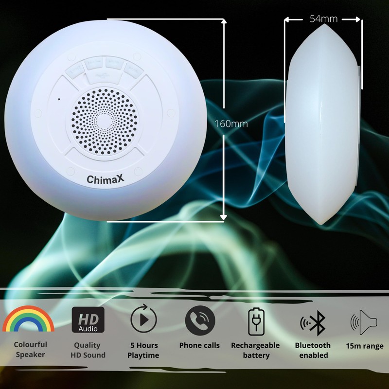 ChimaX Bluetooth Speaker, Portable Wireless Colourful Speakers, 8 RGB Light