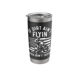 Dirt Bike Motocross Enduro Rider Funny Motorcycle Patriotic Stainless Steel Insulated Tumbler