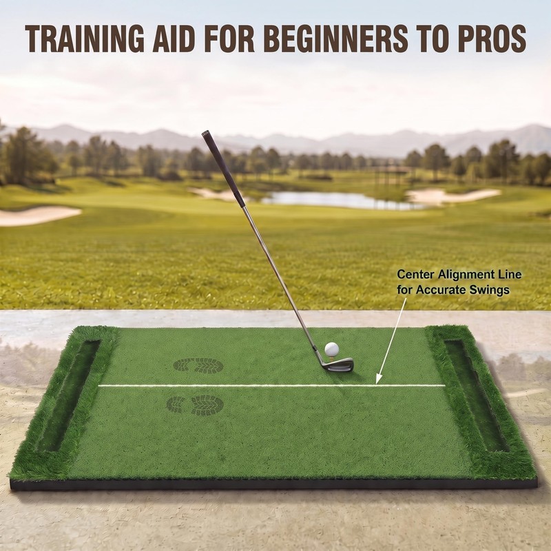 Bribay Golf Mat Dual-Turf, 6x4 ft, High Density, Practice, Two-Way