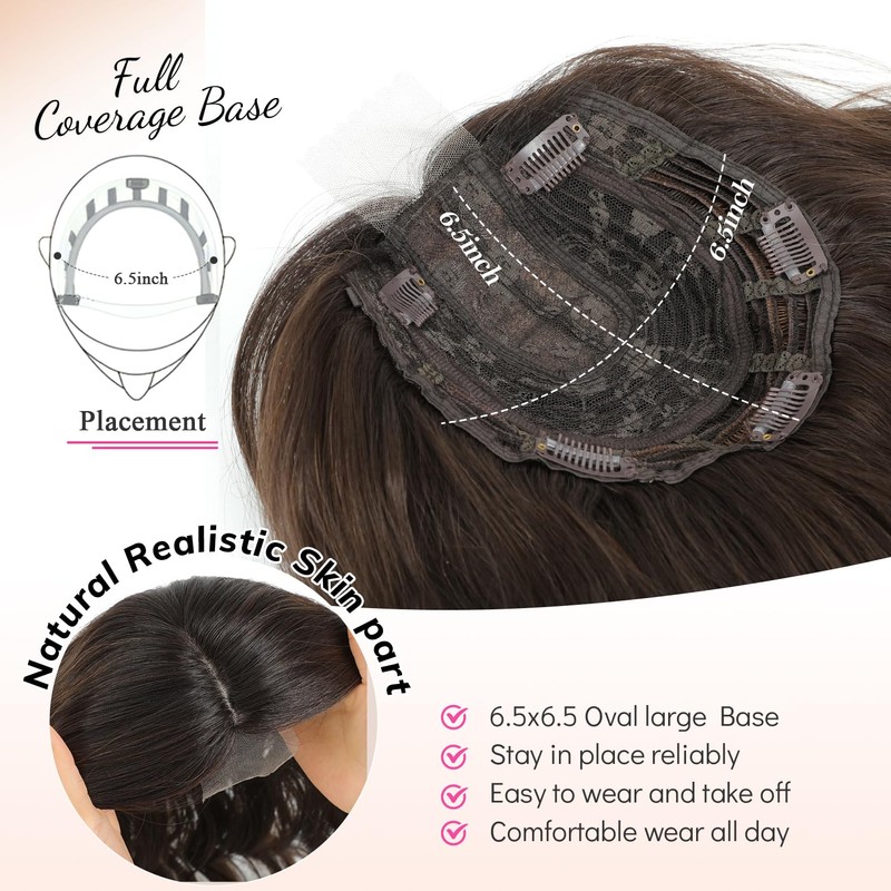 Hair Toppers for Women with Thinning Hair 20 Inch Topper