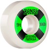 Bones Skateboard Wheels 100's #4 Sidecut, Size: 54, Colours: White-Green