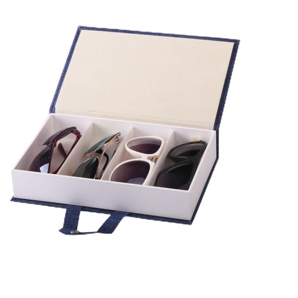 Holibanna 4 Glasses Display Storage Box Sunglass Drawer Organizer Glasses