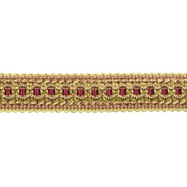 9 YARD Value Pack Burgundy Gold 2.5 cm Imperial II Gimp Braid Style # 0125IG Color: Burgundy Gold – 1253 (27 ft/8 M)