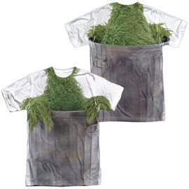 Popfunk Sesame Street Oscar Costume Unisex Adult Sublimated Costume T-Shirt - Front/Back, Small
