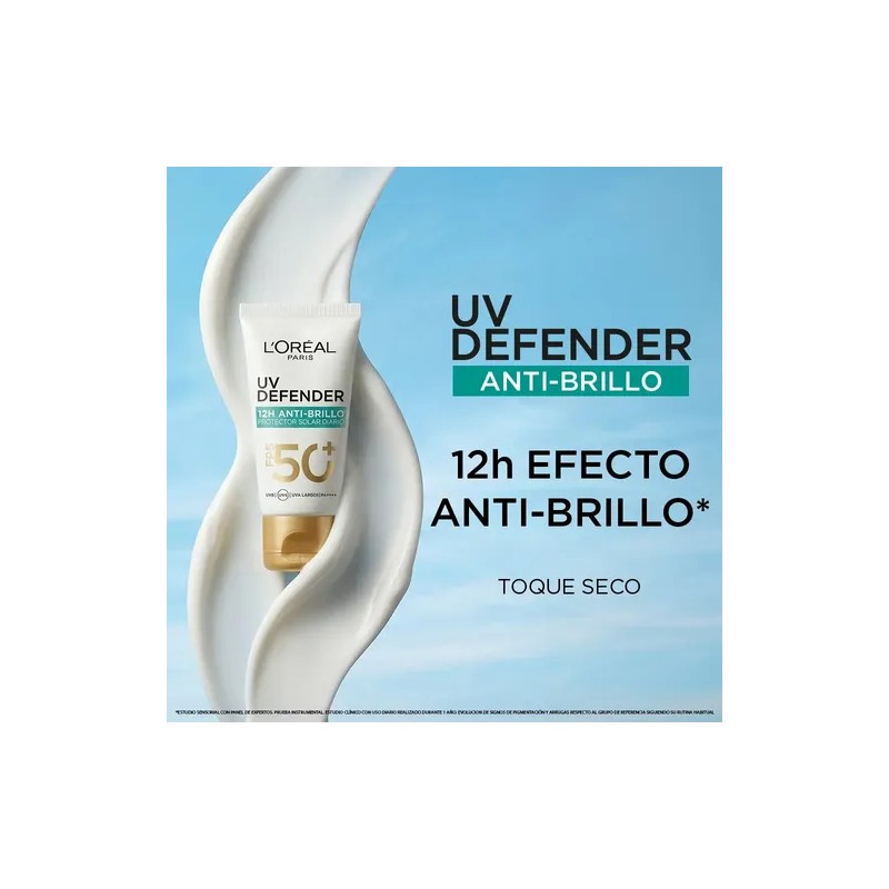 Bloqueador Uv Defender Antibrillo Tono Claro Spf50 40g