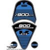 MOTOGRAFIX Z900RS (17-20) Tank Pad Tail Pad Set Blue/Black