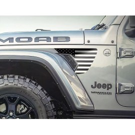 Digo Auto Styling Fits 2018-2024 Jeep Wrangler JL&Gladiator 2020+ Fender Vent American Flag Decal