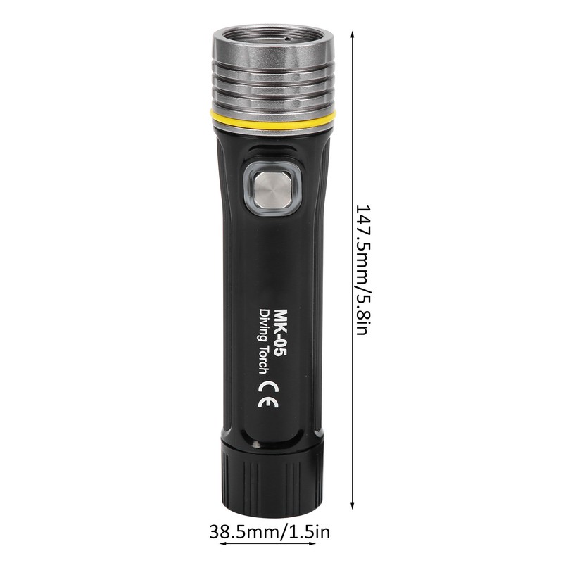 Waterproof Flashlight Night Diving Light Torch 100m Underwater Lighting Lamp