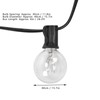 7.65m G40 Bulb String Light 25LED Waterproof Decorative String Lamp