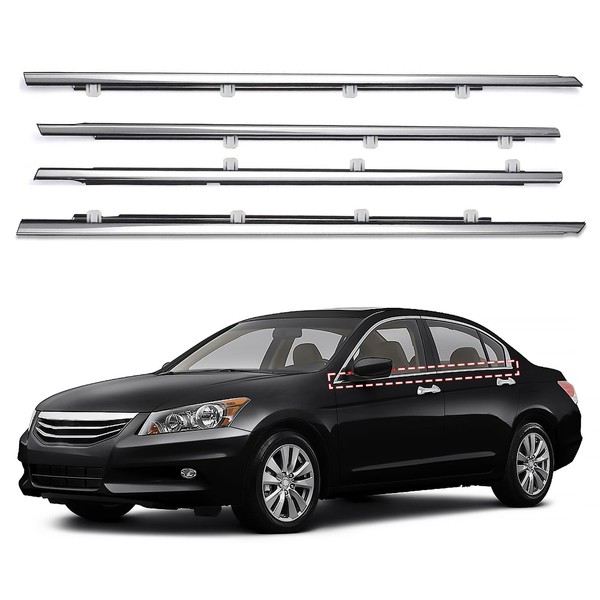 ItranMc Window Molding Trim for Honda Accord 2008-2012,4-Door Sedan,Chrome Outside