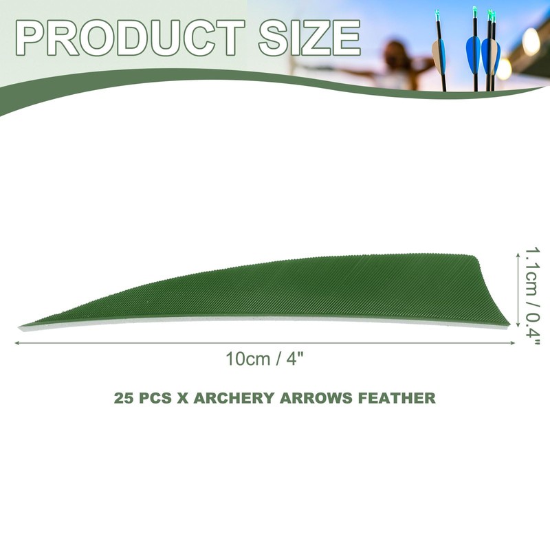 YELARXI Arrow Vanes Turkey Archery Arrows Feather Fletching, 4 Inch