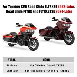 PSLER 4.5" Wave Windshield Windscreen for Touring CVO Road Glide FLTRXSE 2023-Later, Road Glide FLTRX and FLTRXSTSE 2024-Later (Black)