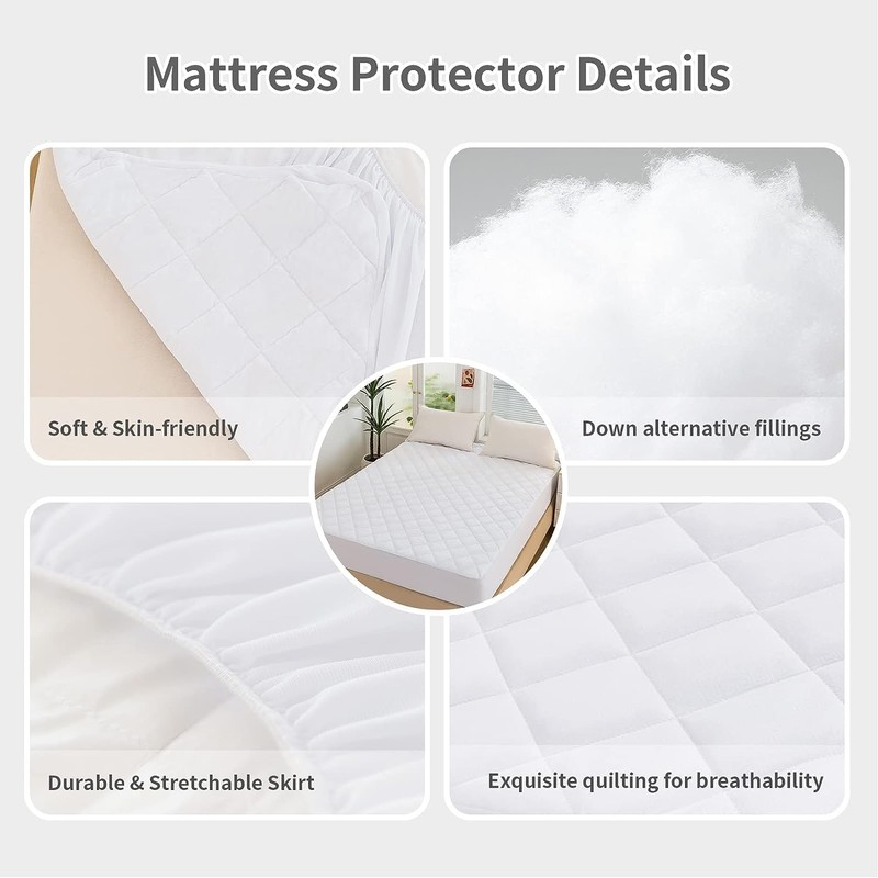 Comfy Nights 30cm Deep Microfibre Quilted Mattress Protector - King