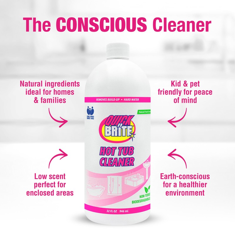 Quick 'n Brite Heavy Duty Hot Tub Cleaner - Non-abrasive