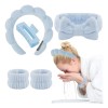 5 Pcs Diademas De Pelo Y Muñequeras Horquilla Maquillaje Spa
