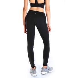 Yogipace Tall Women's Water Resistant Fleece Lined Thermal Tights Winter Running Leggings with Zippered Pocket,31",Black,Size XS