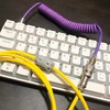 MICOMAKA Custom Double-Sleeved Mechanical Keyboard Cable, Handmade Coiled USB C