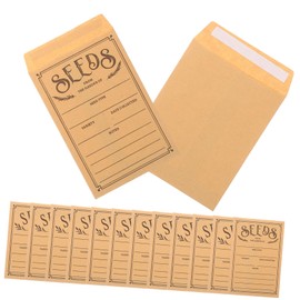 DOITOOL 50Pcs Storage Envelopes Reusable Kraft Paper Packets Self Sealing Envelopes for Easy Management Convenient for Gardening and Organizing