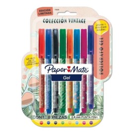 Boligrafo Gel Paper Mate Vintage X 8 Colores