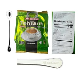 Aik Cheong Classic 3in1 Teh Tarik Milk Tea Beverage (1 Pack)+ one NineChef Spoon