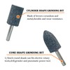 20mm Brown Corundum Stone Head Grinding Bit, 2 Different Shapes