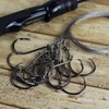 CWSDXM Circle Hooks Rigs, 15pcs Fishing Leader Rigs with Steel