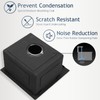 Hotis Black Drop In Bar Sink, 15x15 Small Kitchen Sink