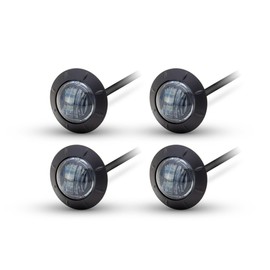 Alchemy Parts Car Trike Trailer LED Tail Light + Indicators 50mm - Set of 4 fit to any flat surface - Tinted Lens