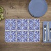 First Dawn Wipe-Clean Reversible Decofoam Placemats, Shades of Blue, Set