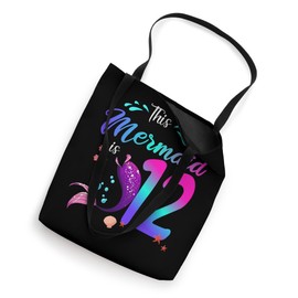 12th Birthday Squad Mermaid Girl Tail Swim 12 Year Old Funny Tote Bag