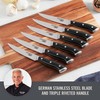 DASH Zakarian 6-Piece Steak Knife Set, Non-Serrated Full Tang German