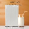 FOREVERIE 100 PCS Clear Plastic Straws Individually Wrapped for Drinking,