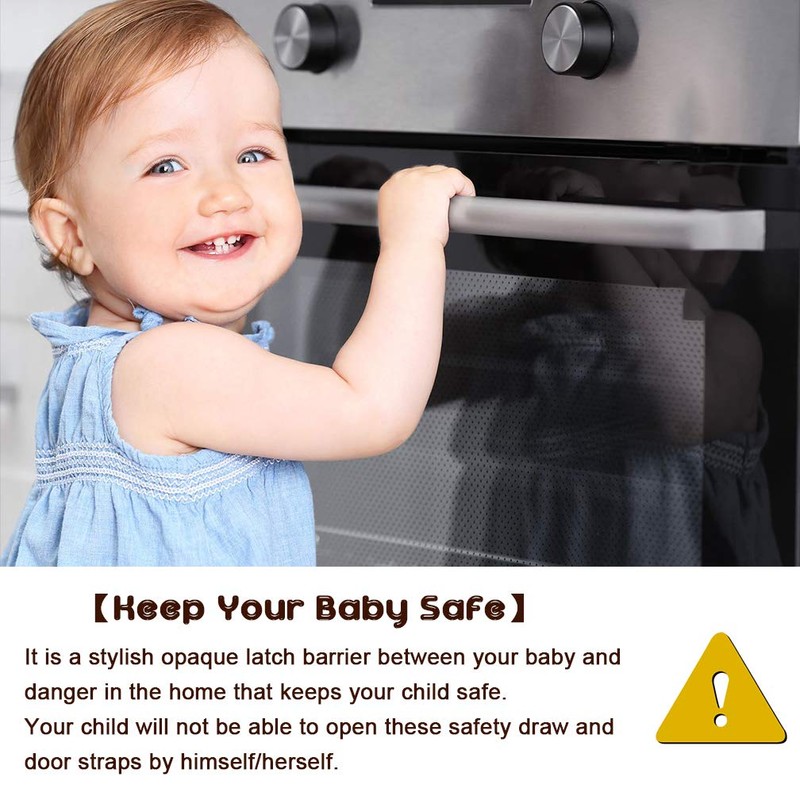 8 Pack Brown Child Safety Cabinet Locks - Viaky Adjustable