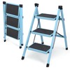 3 Step Ladder, Folding Step Stool for Adults, Lightweight Aluminum