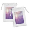Lunarable Nature Fabric Pouch Set of 2, Sunset Horizon over