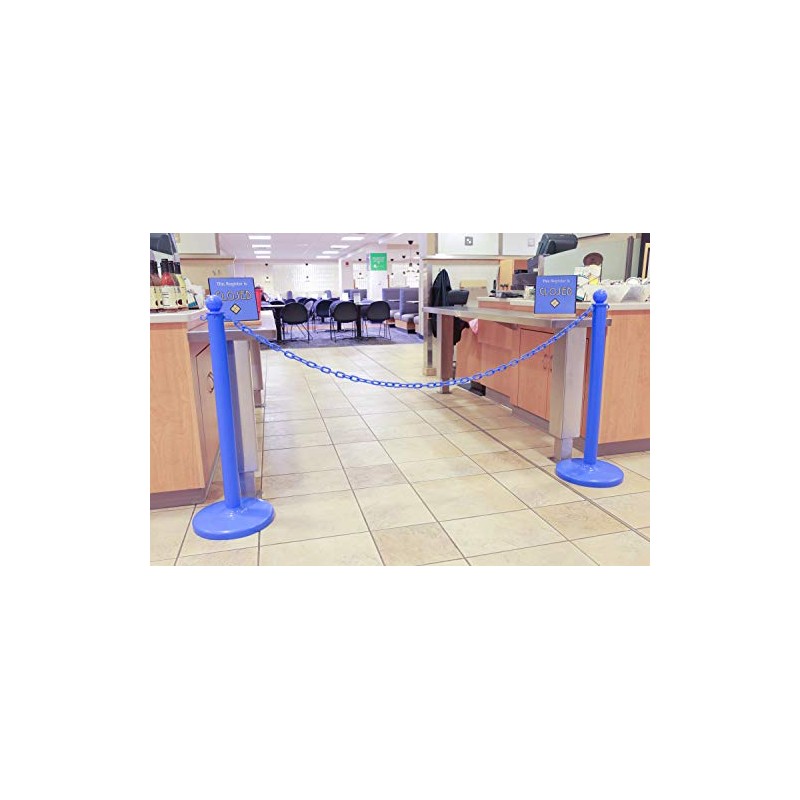 Mr. Chain Plastic Barrier Chain, Silver, 1-Inch Link Diameter, 25-Foot