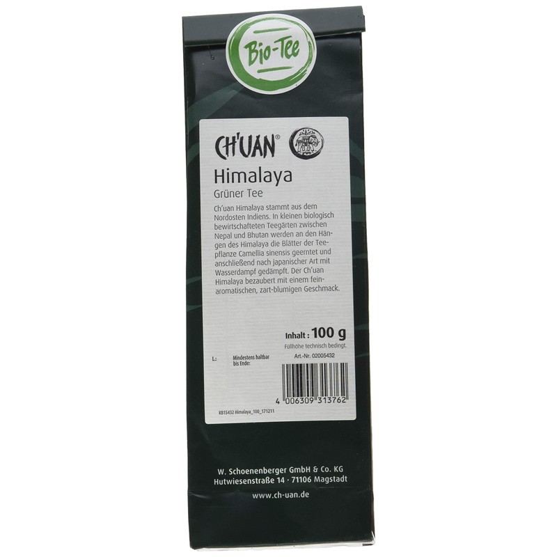 Schoenenberger Ch'uan Himalaya Organic Green Tea Pack of 2 x