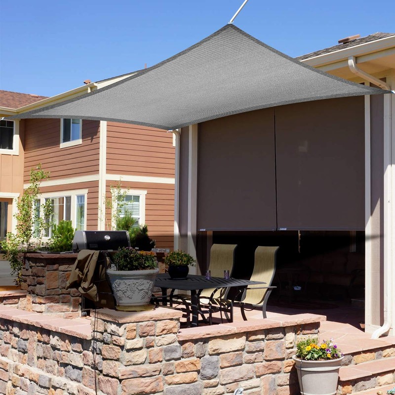 Eden's Decor Rectangular Grey 18' X 20' Sun Shade Sail